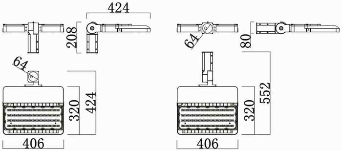 PCU-100W-200W LED Street Light