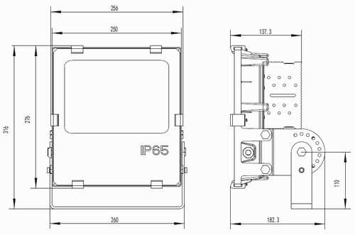 PCU-50-200W LED flood light