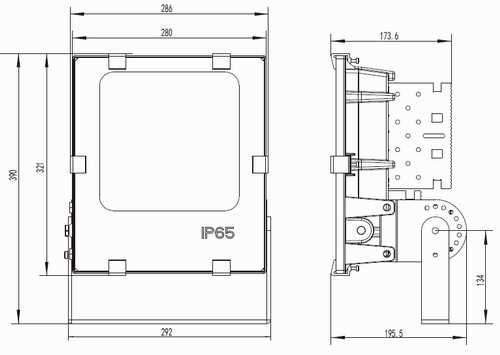 PCU-50-200W LED flood light